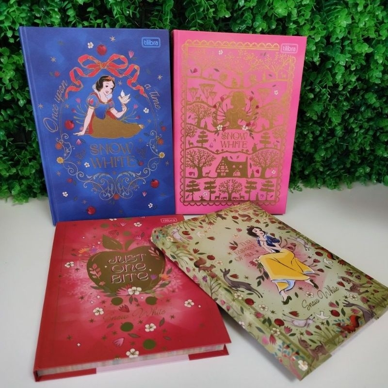 KIT 4 Caderno Branca de Neve Caderno Colegial Caderno Brochura Folhas ...