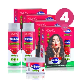 Kit Capilar 12 itens Beijinhos Melancia Recontrução Maciez e Brilho Belkit em Oferta na Shopee