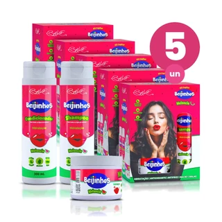 Kit Capilar 15 itens Beijinhos Melancia Recontrução Maciez e Brilho Belkit em Oferta na Shopee