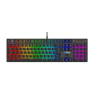 Teclado Gamer Mecânico Khan Aplus Switch Blue RGB Rainbow AntiGhosting Double Injection Abnt2