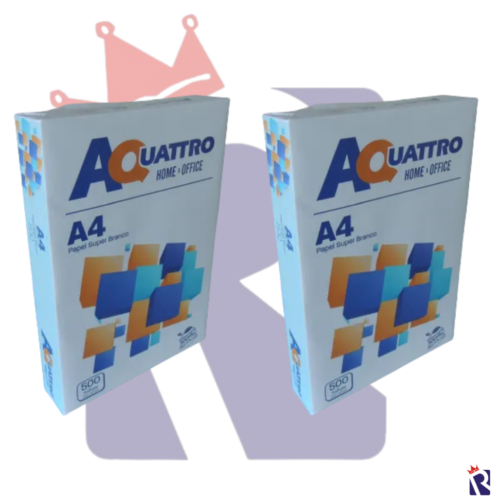KIT 2x RESMA PAPEL SULFITE A4 AQUATTRO BRANCO 210 x 297 mm - 500 FOLHAS ...