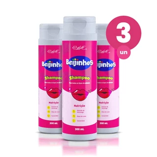 Kit 3 Shampoo Hidratante Beijinhos 300ml Belkit em Oferta na Shopee