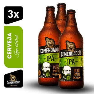 Cerveja IPA Comendador 600ml (3un)
