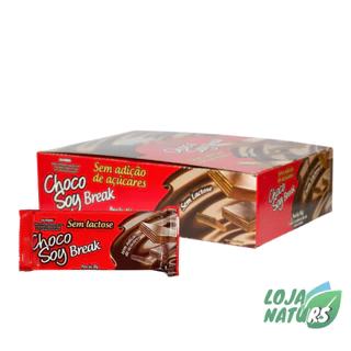 Display Chocosoy Break Tradicional Sem Açúcar Sem Lactose 456G - 12 Unid. 38g - Olvebra