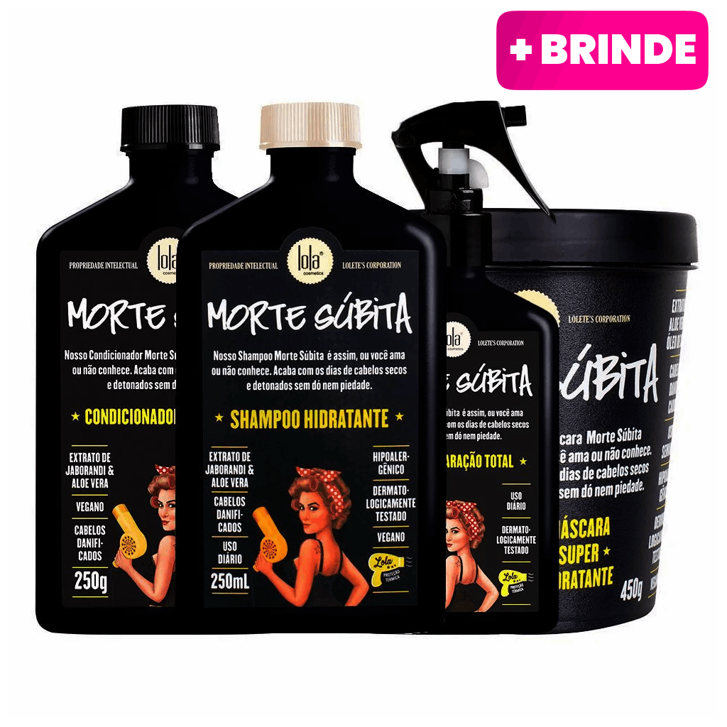 Kit 4 Produtos Morte Súbita Lola Cosmetics