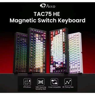 Akko tac75 he teclado magnético 75% gatilho rápido 0.01mm 8k rgb com fio esports personalizado para gamer