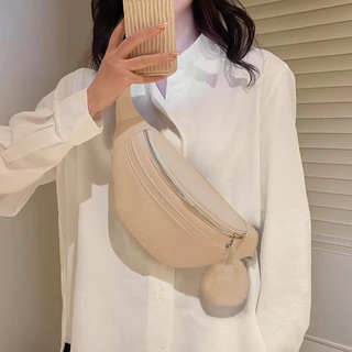 Bag Pochete Com Chaveiro Pompom Shoulde Cintura Peito Transversal Masculina Feminina Alça Ajustável Multineos em Oferta na Shopee