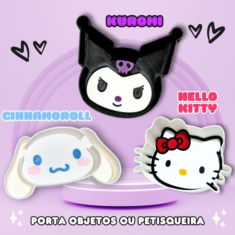 Porta Objetos Petisqueira Sanrio Organizador de Mesa Festa Hello Kitty Cinnamoroll Kuromi Revenda | Shopee Brasil