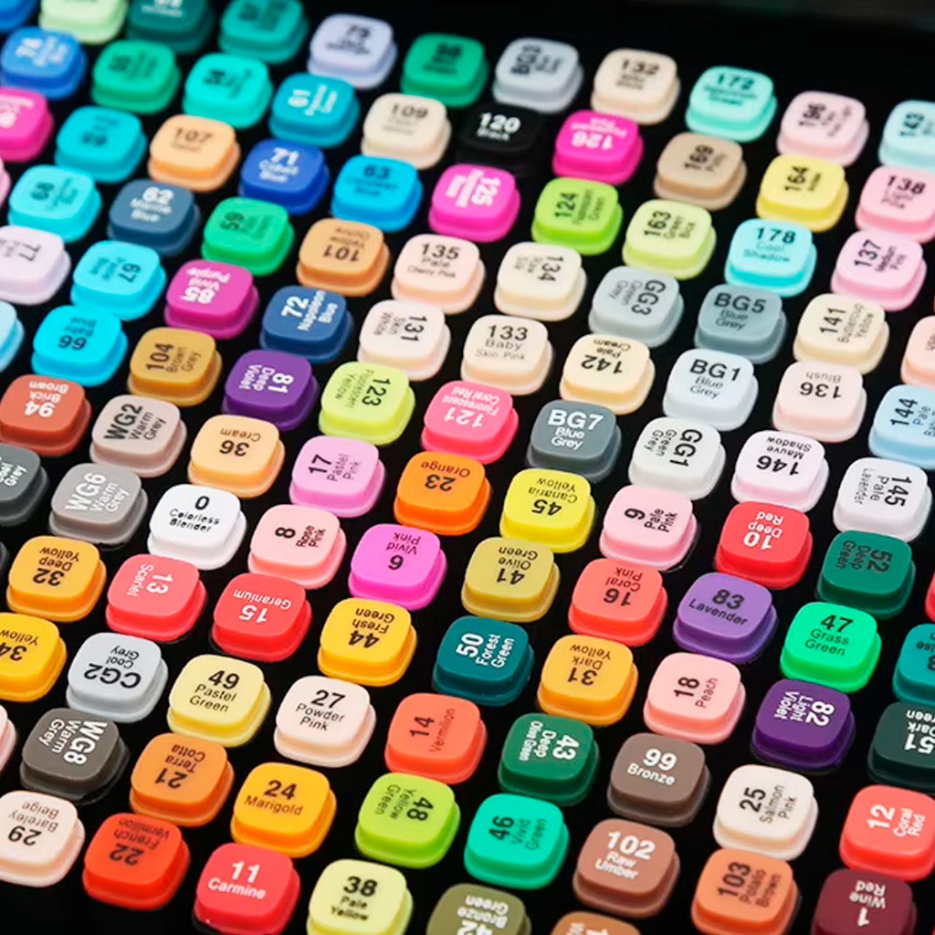 Canetinhas Coloridas Marca Texto Ponta Dupla [36 Cores] Braswei