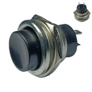 Kit C/4 Interruptor Chave Push Button D212 Preta