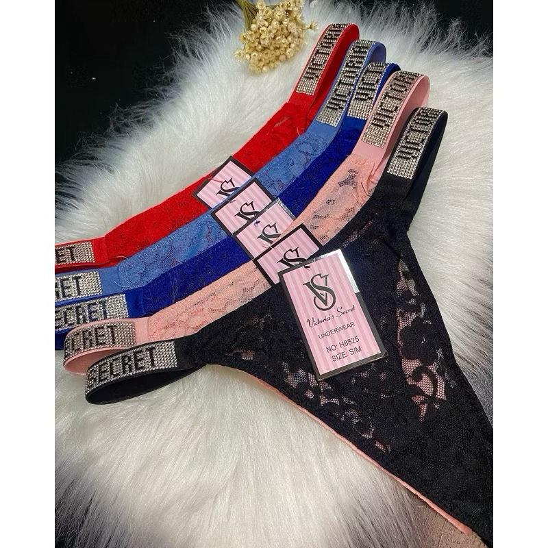 Victoria's Secret Slip Braziliana Con Listini Lucenti E Strass. Zebra Nero. L