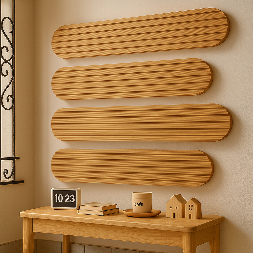 Painel Ripado Decorativo em Madeira Pinus – Design Orgânico e Moderno ...