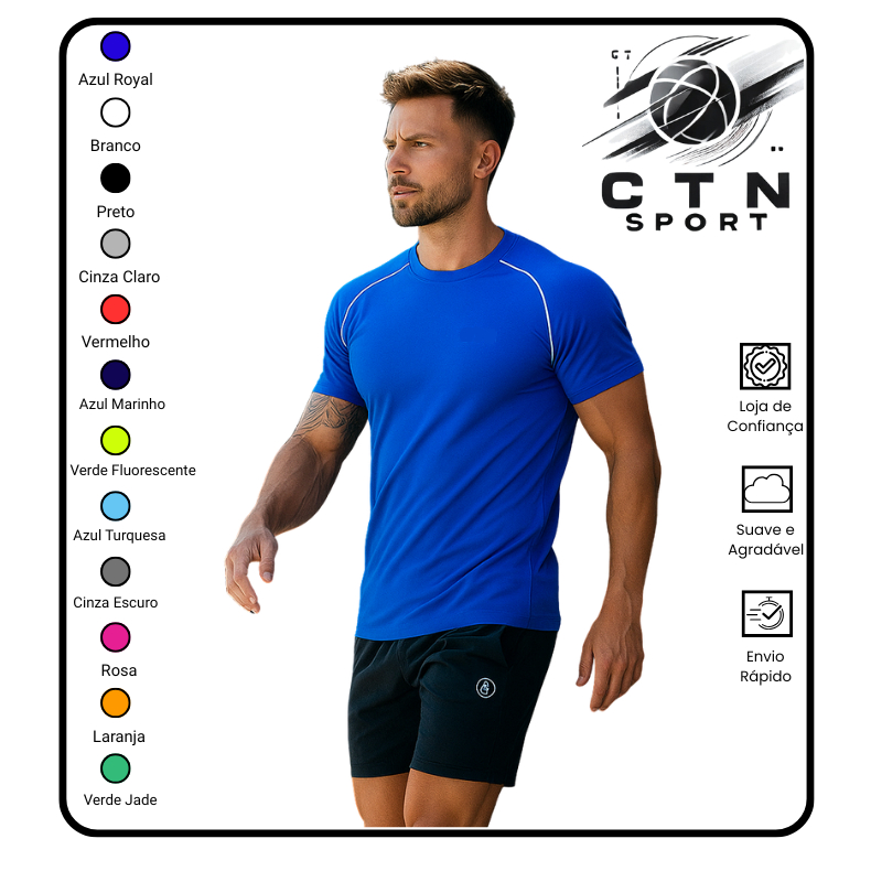 Camiseta Masculina Dry Fit Slim Fitness Esportiva Academia Treino Corrida