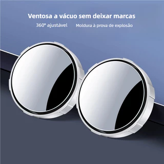 2 Pçs Espelho Retrovisor do Carro Infinito Pequeno Espelho Redondo 360 Graus Invertendo