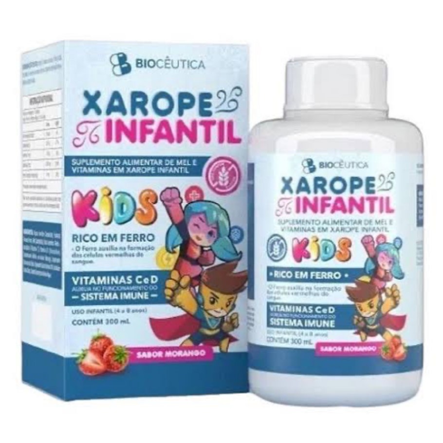 Xarope Bioforte Infantil Sabor Morango E Mel 300ml | Shopee Brasil