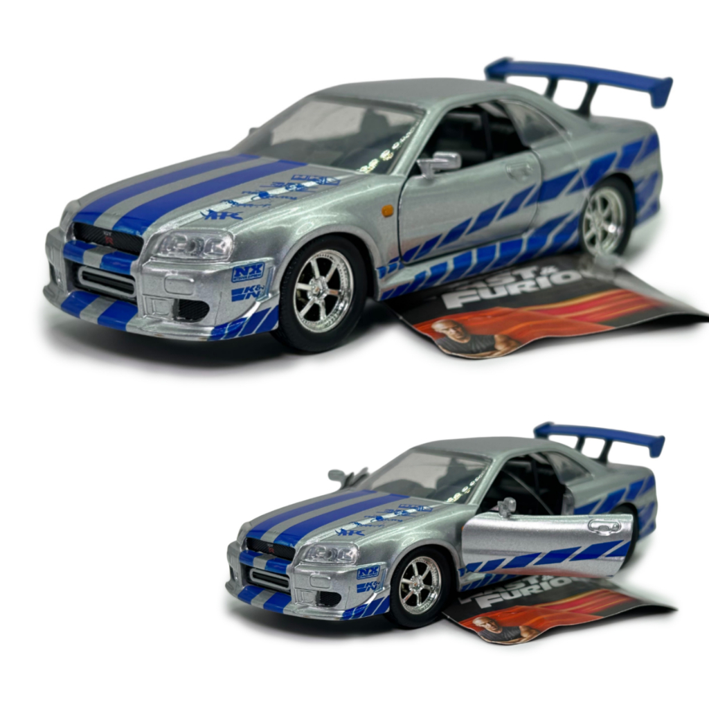 Miniatura Velozes e Furiosos Skyline Brian R34, Toyota Supra