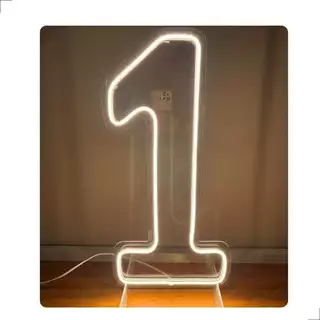 Número Led Neon 50 cm altura Painel Luminoso Decoração Festas aniversário (valor da unidade)