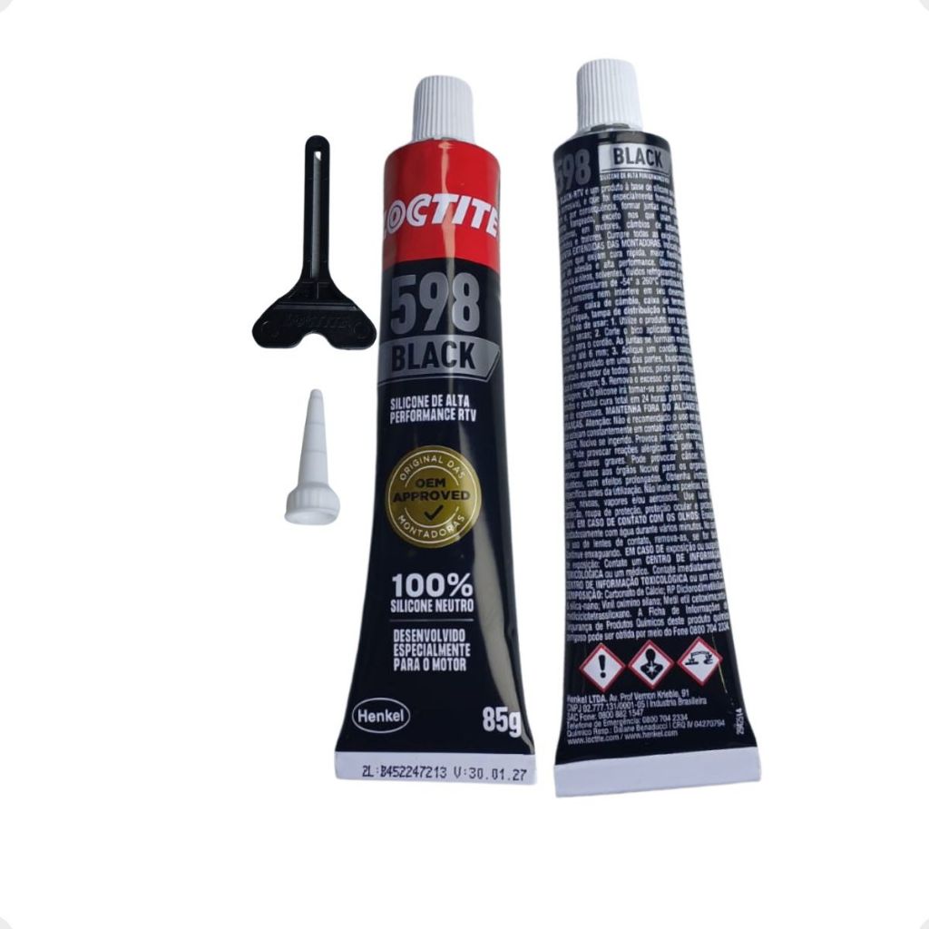 しっきー Silicone Vedante 85g Loctite 598 Black - ANT Ferramentas