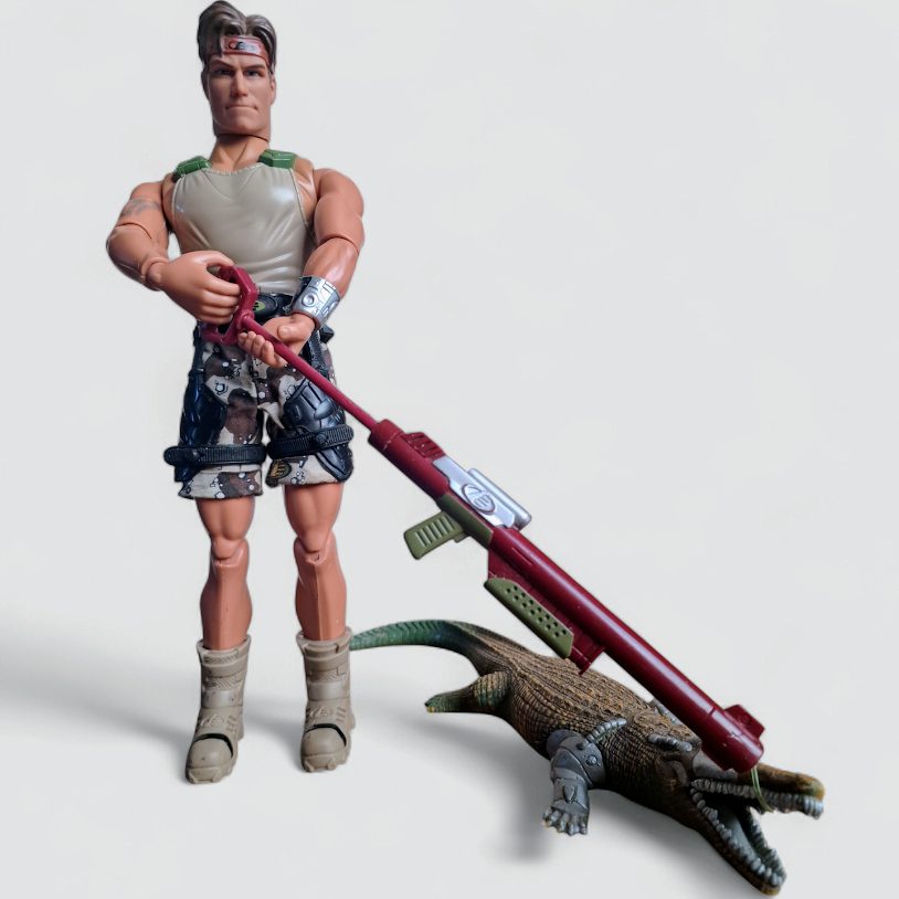 Boneco Max Steel Amazon Attack (1998) | Mattel | Raro | Completo c/ Jacaré