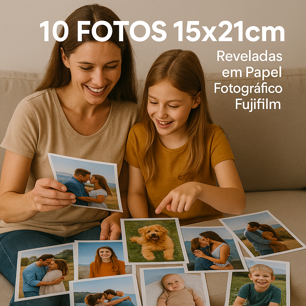 10 fotos 15x21cm Reveladas em Papel Fotográfico Fujifilm | Shopee Brasil
