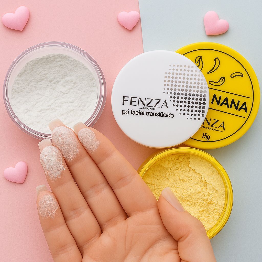 Pó Solto Fenzza 15g Banana, Translúcido ou Rosa Mosqueta | Reduz