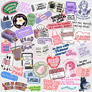 Pack Kit 45 Adesivos KINDLE Stickers Vinil À Prova D'água Kindle Journal Scrapbook Livros Leitura Books