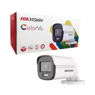 Câmera de Segurança Hikvision DS-2CE10DF0T-PF 2.8mm ColorVu Resolução de 2MP Visão Noturna Colorida