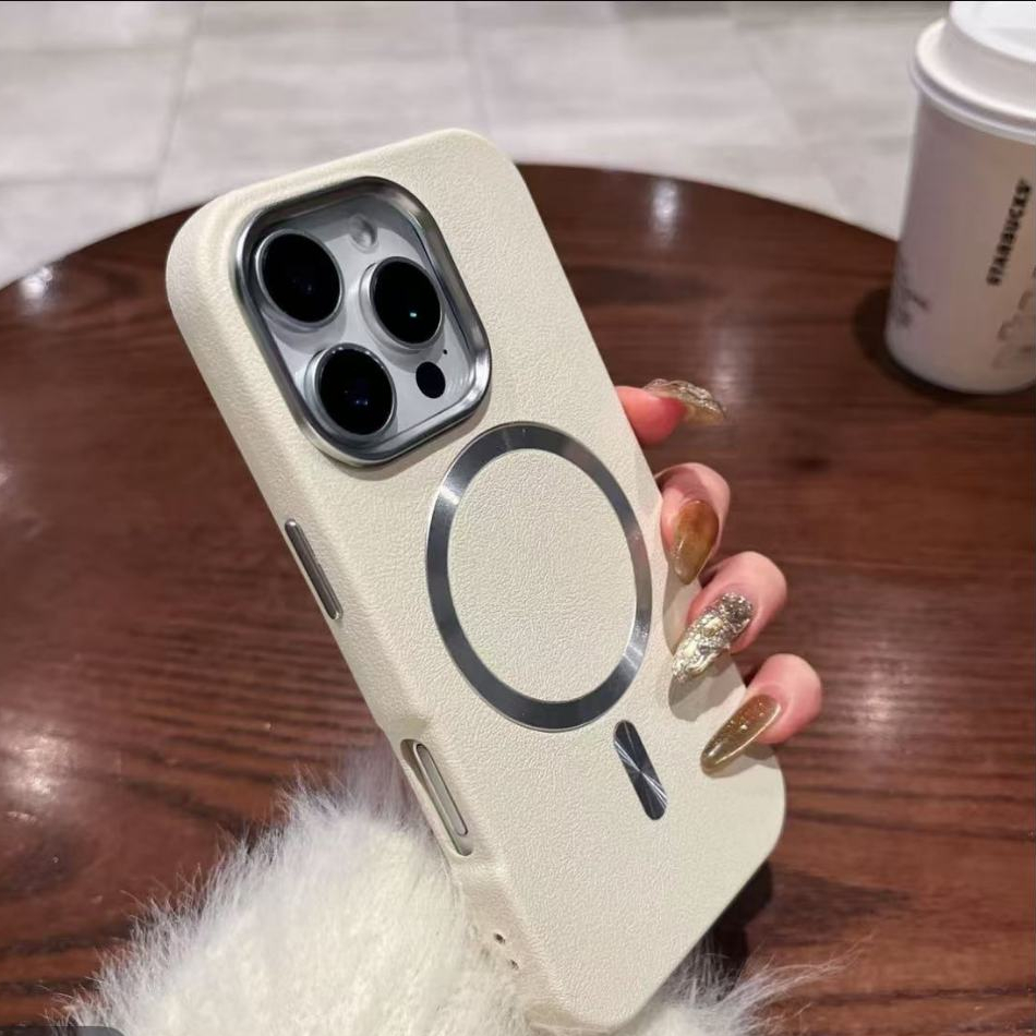 Capa De Celular Luxo Fosco Magsafe Capa De Carregamento iPhone 16/15/14/13/12/11/Pro/Max