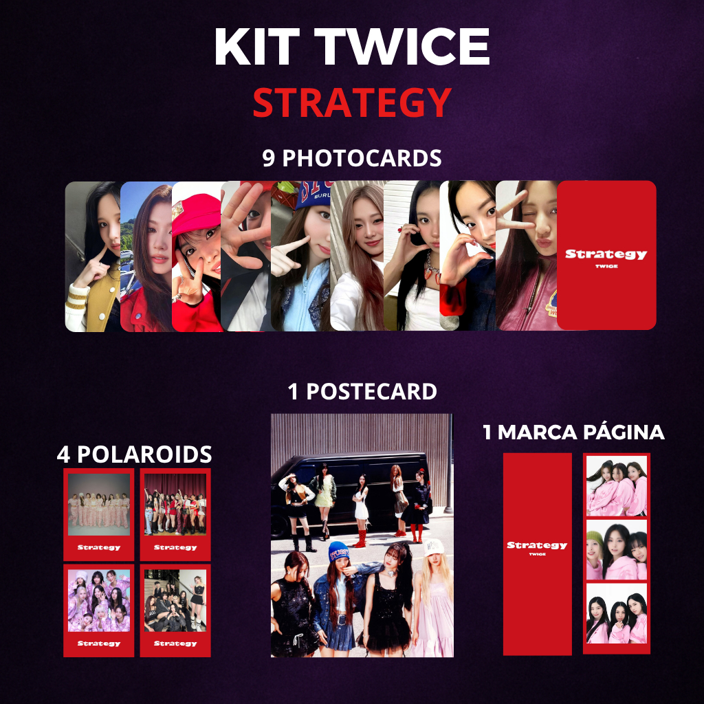 Kit & Set Twice era Strategy – Photocards, Polaroids e Mais | InkPop ...