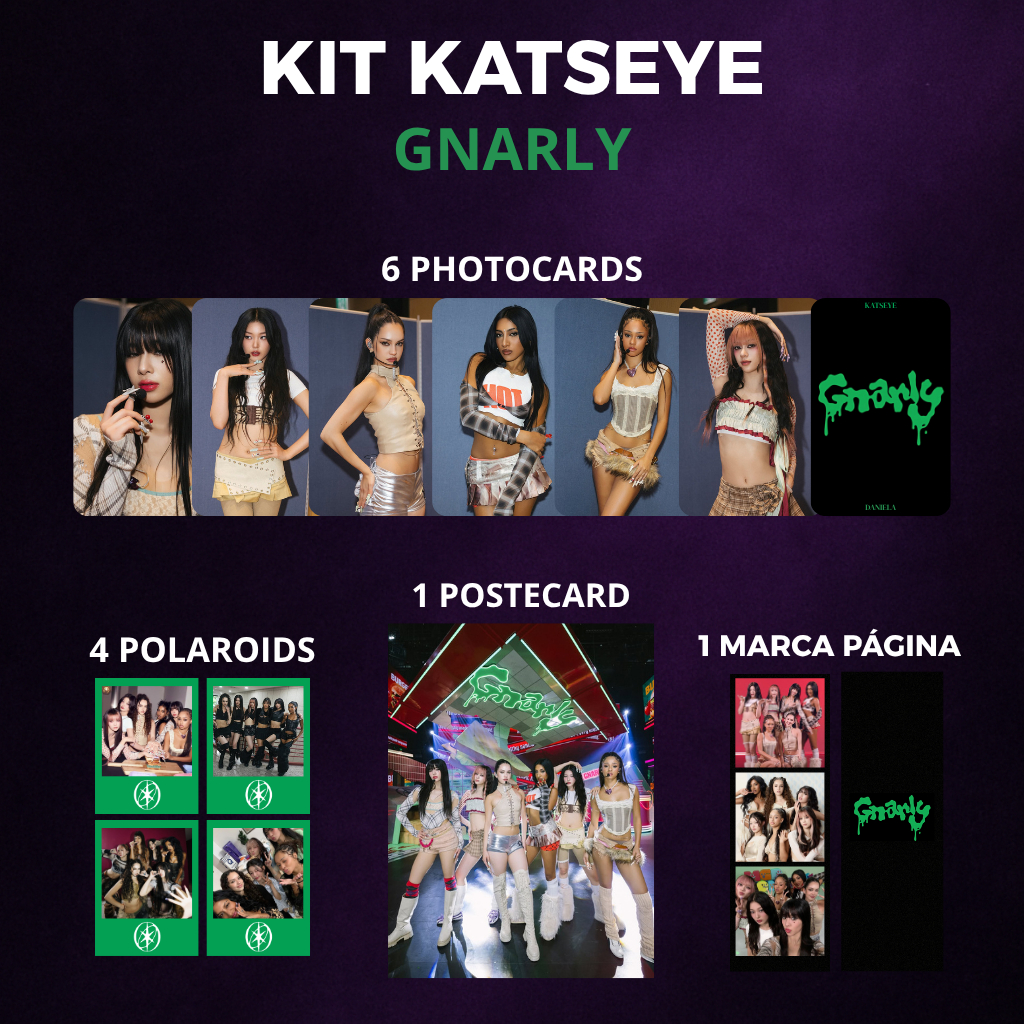 Kit & Set Katseye era Gnarly – Photocards, Polaroids e Mais | InkPop ...