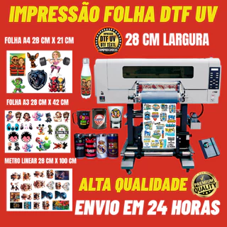 IMPRESSÃO DTF UV ENVIO IMEDIATO EM ATÉ 24 HORAS