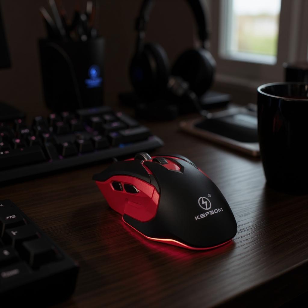 Mouse Sem Fio Gamer 6 Botões Sensor Òptico Computador Jogos Preto Notebook