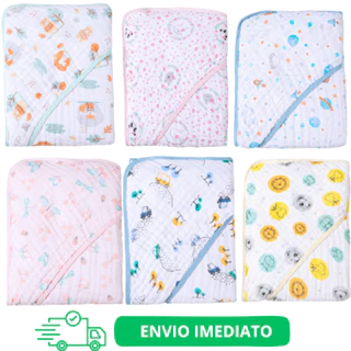 Kit com 2 Toalhas De Banho Bebê com Capuz Fralda Soft 80 x 80cm em Oferta na Shopee