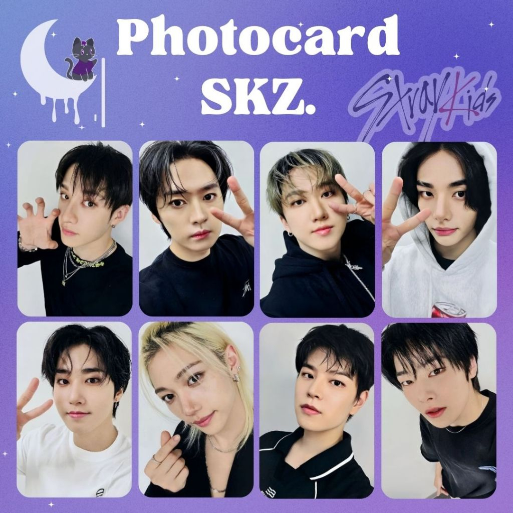Set Stray Kids 'HOP' Photocard Fanmade (Frente e Verso) Apple