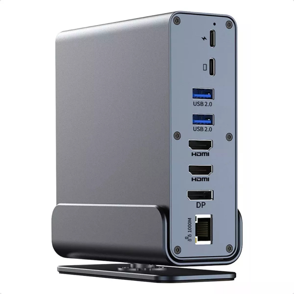 Estação Ancoragem 15 Em 1 Usb C Hub Vertical 4k Hd Macbook DockStation
