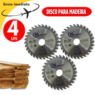 Kit 04 Unidades Disco de Corte p/ Madeira Serra Maquita Esmerilhadeira 24 Dentes 4" Serra Circular 110x24Dx22,23mm em Oferta na Shopee
