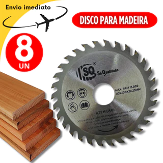 Combo 08 Peças Disco de Corte p/ Madeira Serra Maquita Esmerilhadeira 24 Dentes 4" Serra Circular 110x24Dx22,23mm em Oferta na Shopee