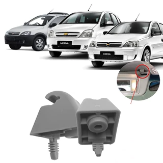 Par de Presilha Suporte do Quebra-Sol Novo Corsa 2002 a 2012 Montana 2004 a 2010 Meriva