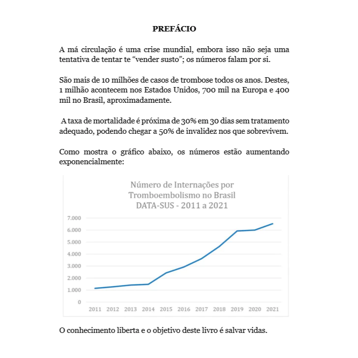 SOS Trombose - conteúdo do livro