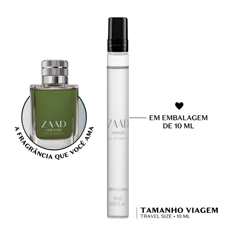 Eau de Nüde vc50 10ml MINI] Zaad Venture Eau de Parfum Masculino O Boticário - 10ml