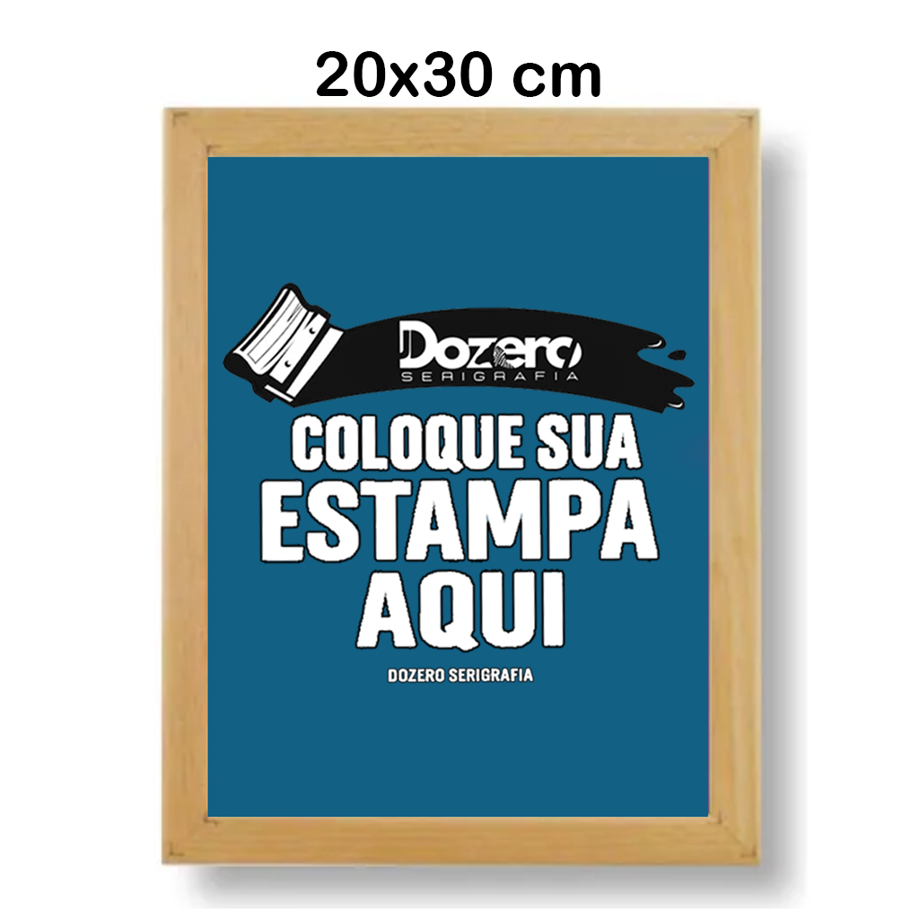 Tela Serigrafia 20x30 Interna Personalizada Gravada A Sua Escolha Sua Logo 55 Fios A Base de Água