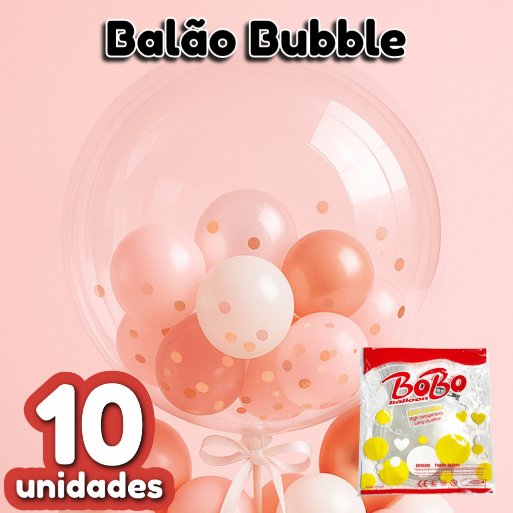 Kit até 10 Balão Bubble Transparente Decoração Festas Casamentos ...