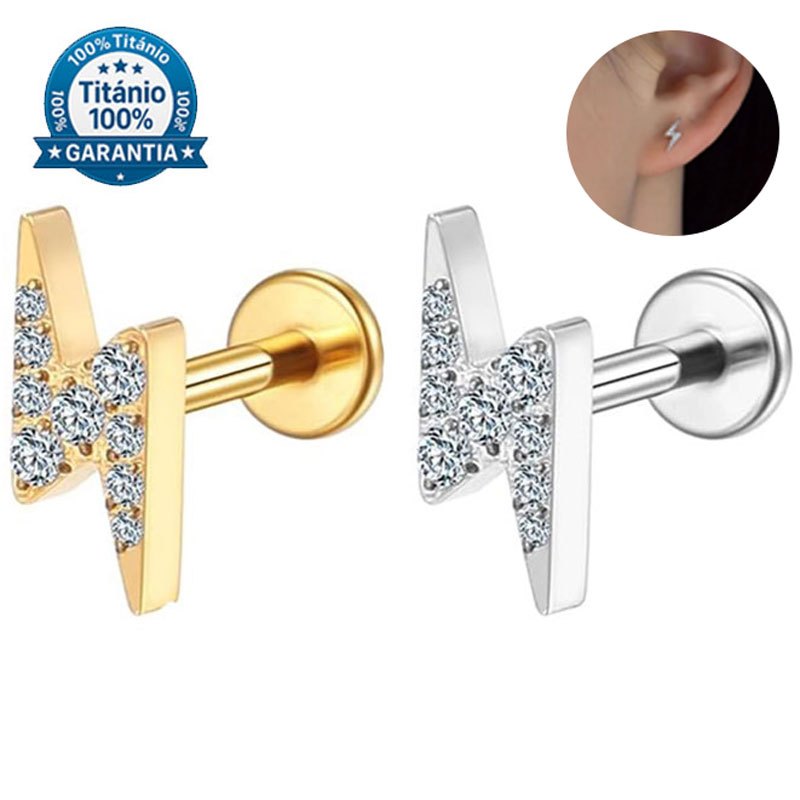 Piercing in Tanio ASTM F136 16G con Zirconia Cubica a