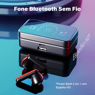 Fone S20 Intra-Auricular - Bateria 20h + Case de Carga Rápida | Microfone com Redução de Ruído | Garantia de 1 Ano Ofici em Oferta na Shopee