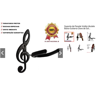 4 Suportes De Violão Parede, Guitarra, Baixo, Cavaquinho,Viola Ukulele em Oferta na Shopee