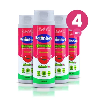 Kit 4 Shampoo Hidratante Beijinhos Melancia 300ml Belkit em Oferta na Shopee