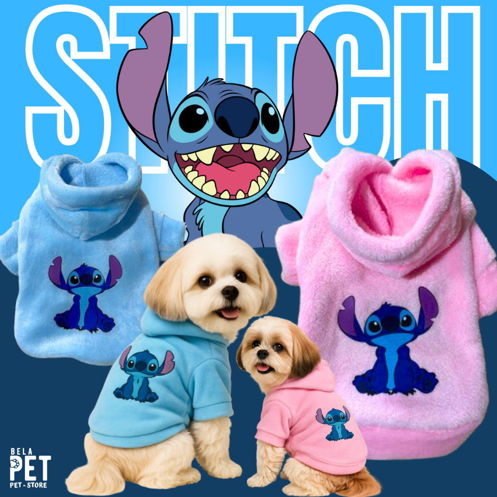 Moletom Fleece Stitch - Roupa Stitch Para Pet | Shopee Brasil