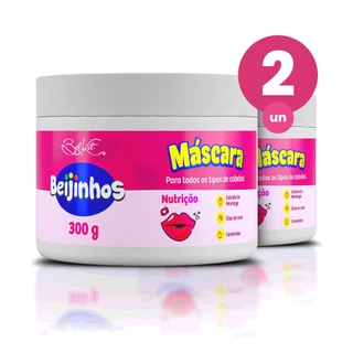 Kit 2 Máscara Capilar Hidratante Beijinhos 300g Belkit em Oferta na Shopee