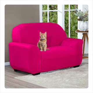 Capa De Sofá Lisa Avulsa 2 Lugares Spandex Coladinha