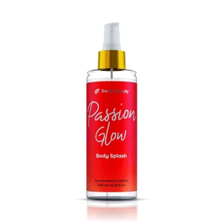 Body Splash Alta Fixação Passion Glow 200ml Fragância Orquídea, Baunilha e Rosa Negra Swiss Beauty Belkit em Oferta na Shopee